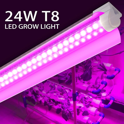 8 Pack LED Grow Light 2FT, 192W(8×24W) High Intensity Full