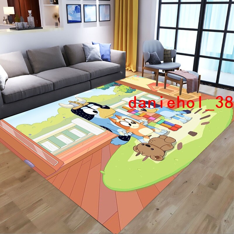 Bingo Bluey 3D Bedroom Living Room Carpets Anti-Slip Rug Home Doormat ...