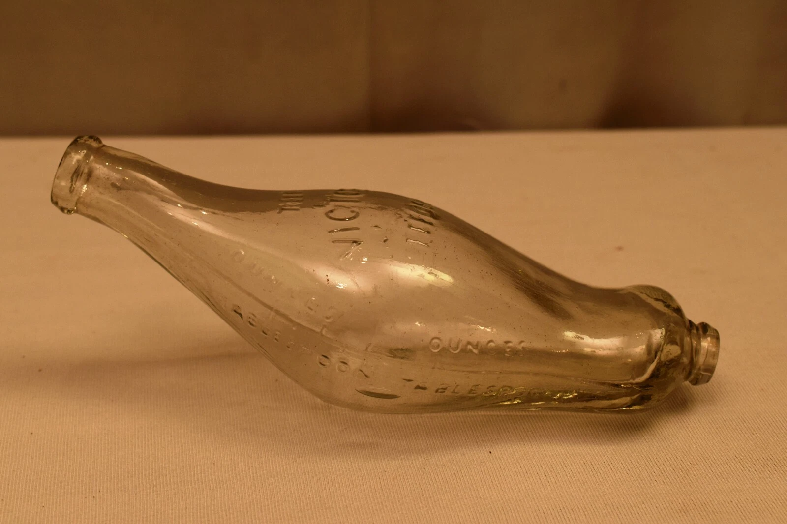Antique The Victory Feeder Baby Double End Glass Bottle Rare 125ml