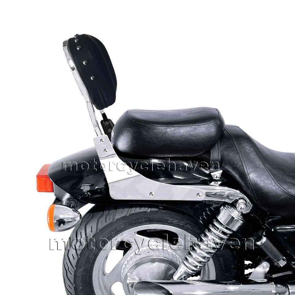 Cojín de respaldo cromado para pasajeros barra Sissy para Honda Magna 750 VF750 1994-2003 Foto 3 de 4