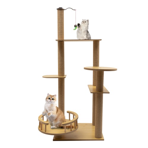 Cat Tree Cat Tower Cat Condo with Scratching Post for Large Cats Climbing - Picture 18 of 23