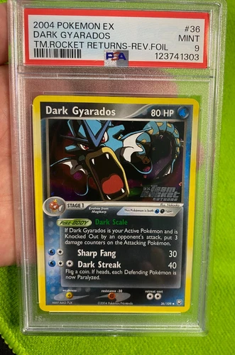 2004 Pokemon EX Team Rocket Returns Dark Gyarados Reverse Foil  36/109 PSA 9