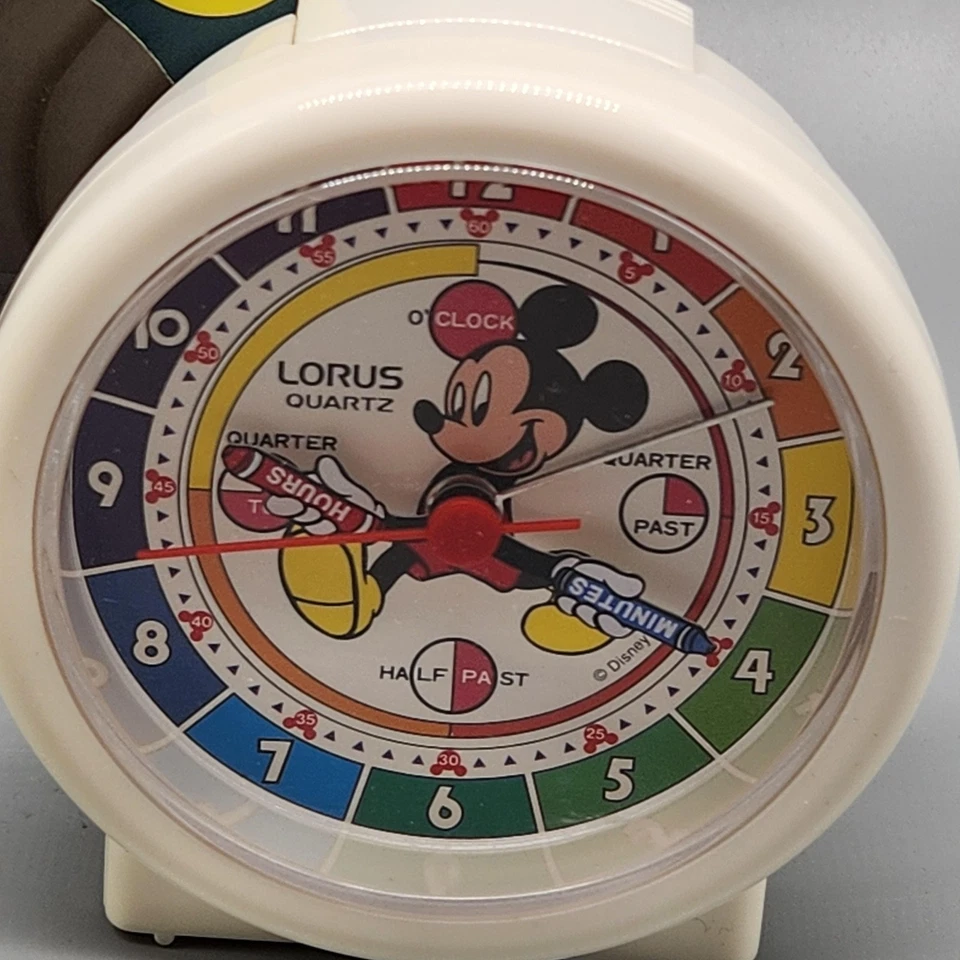 老式迪士尼洛鲁斯石英米老鼠闹钟盒彩虹教学LH115 — 第 3/4 张图片