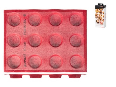 Pavoni 12er Silikon Stampo Conici Microperforiert 6,5 cm Rot