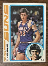 ALVAN ADAMS AUTOGRAPHED 1978-79 TOPPS BASKETBALL CARD # 77 PHOENIX SUNS