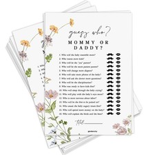 Mommy or Daddy Baby Shower Game, Fun Baby Shower Games for Boy or Girl, Gende...