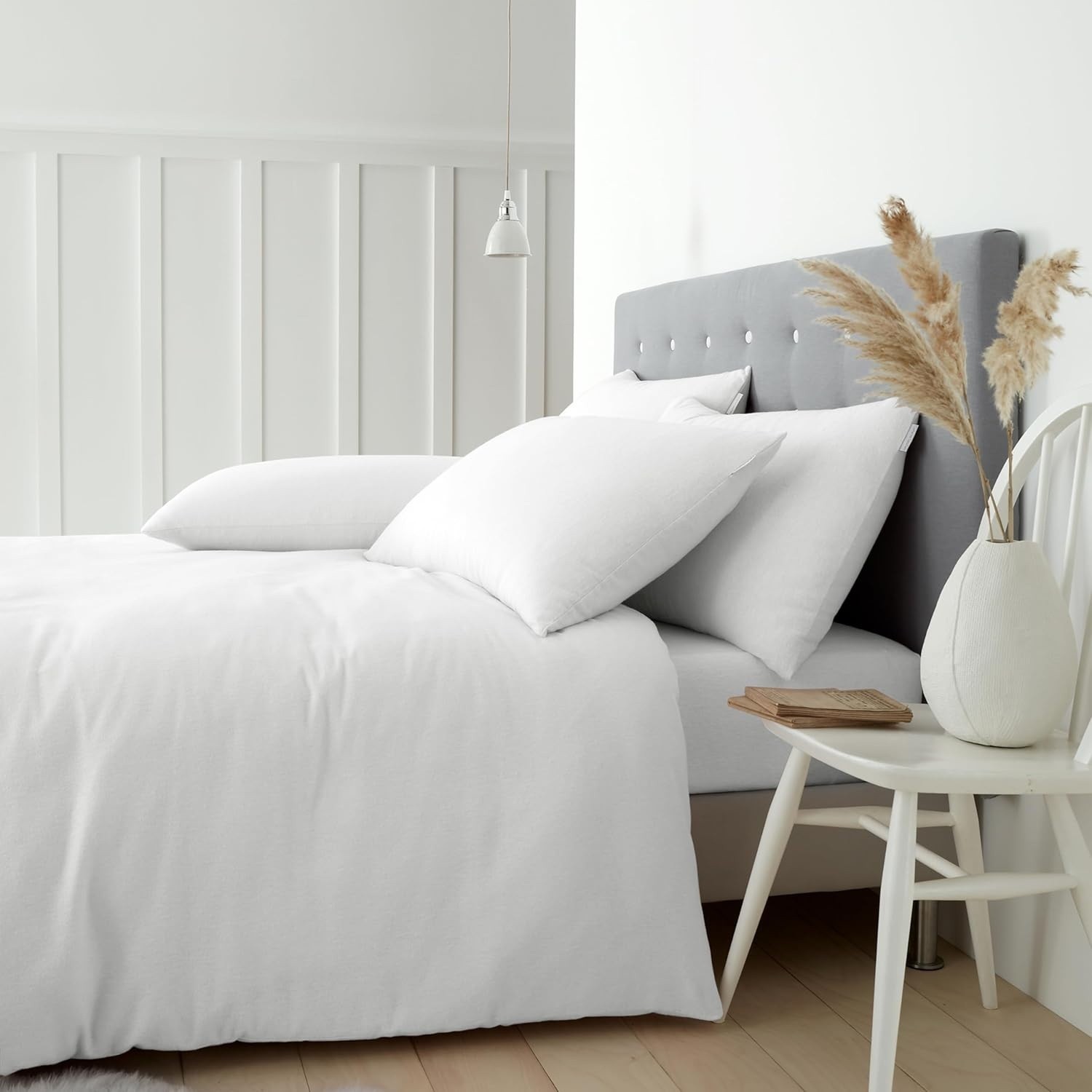 Catherine Lansfield Brushed Cotton Duvet Cover Flannelette Quilt Bed Set Double