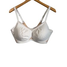 Honeylove Silhouette Bra White Sand Wire-Free Support Size Large 38B/C
