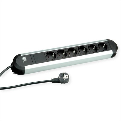 BACHMANN PRIMO Steckdosenleiste 6x Schutzkontakt Aluminium 1,75m