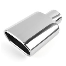 , Exhaust Tip 2.5" Inlet 3" x 5.5" Outlet 9 inches 2.5"x 5.5"x3" x9" Silver