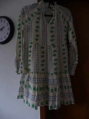 Vero Moda BaumwollStufenkleid Gr.Xs(36) Muster langarm