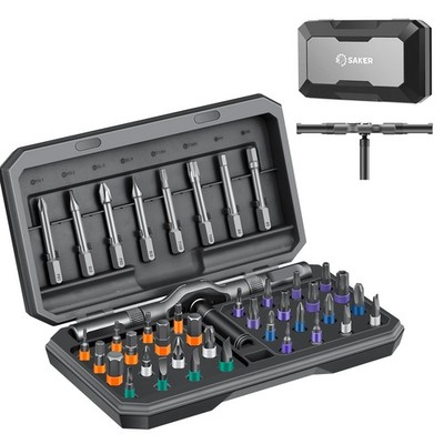 Saker 42 in 1 Magnetic Screwdriver Set, Multi Bit Free Combination Grey