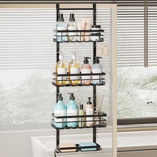 Over The Door Shower Caddy - 4 Tier Rustproof Hanging Shower Organizer with A...