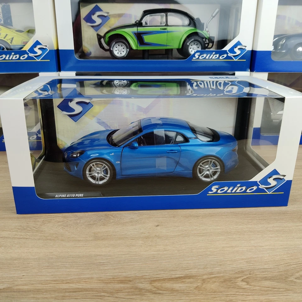 VOITURE SOLIDO ALPINE A110 PURE BLEU ALPINE  2018 1:18 NEUF BOITE  S1801604 - Photo 3/4