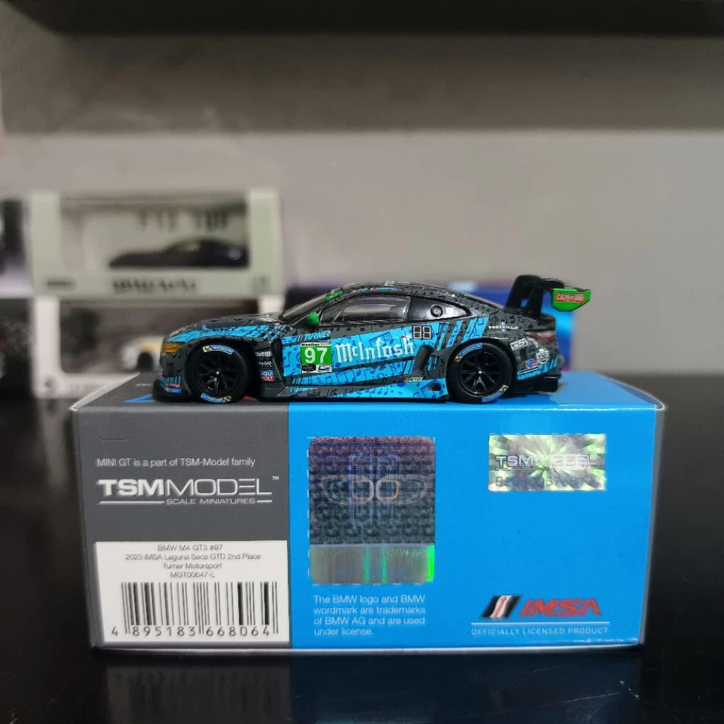 Mini GT #647 BMW M4 GT3 #97 Turner Motosport IMSA 2023 Laguna Seca