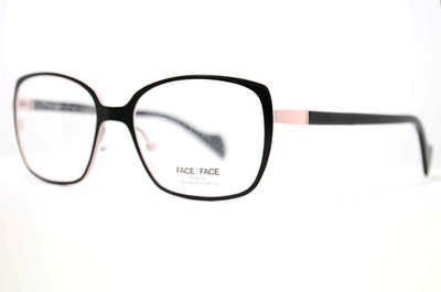 Face a Face Brille Janet 1 Metall Schwarz Rosa Eckig Rundungen 9300 51-17 140