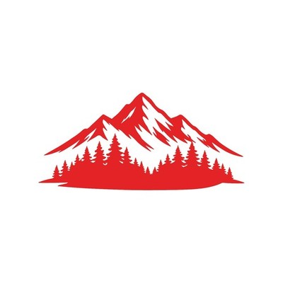 Mountains and trees landscape Vinyl Decal Car Window Laptop Sticker