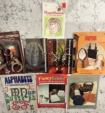 8 Craft Magazine Book Lot Macrame Knots Purse Design Plant Guide Vintage 70s