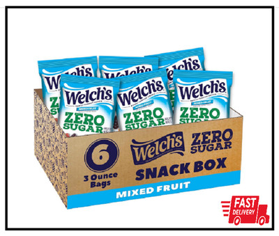 Welch's Zero Sugar Fruity Bites, Mixed Fruit Snack Box, Gluten Free & Sugar Free