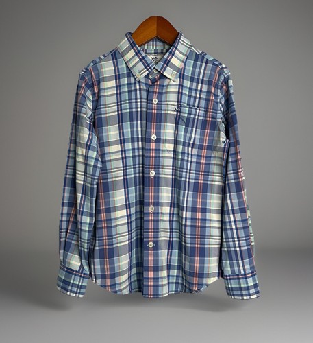 Southern Tide Boys Intercoastal Blue Plaid Sport Shirt Size S - Picture 2 of 8