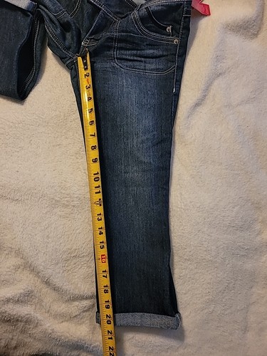 NEW Juniors sz 3 Candies Cool and Cuffed Denim Capris Double Button - Picture 15 of 16