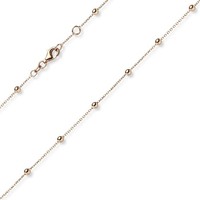 3Mm KüGelchen Ankerkette Armband Armkette Aus 585 Gold Rotgold 18-19Cm