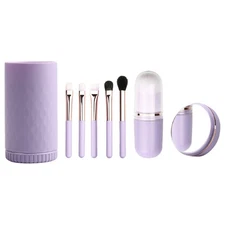 Professional Portable Travel Makeup Brushes Set With Mirror Cosmetic Brush Kit