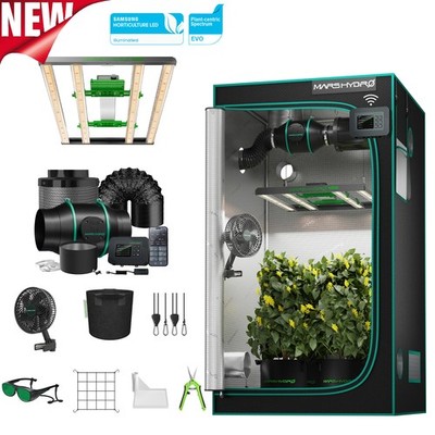 MARS HYDRO FC3000 EVO LED Grow Light Smart Grow Tent Kit+100x100cm Tent APP/Wifi