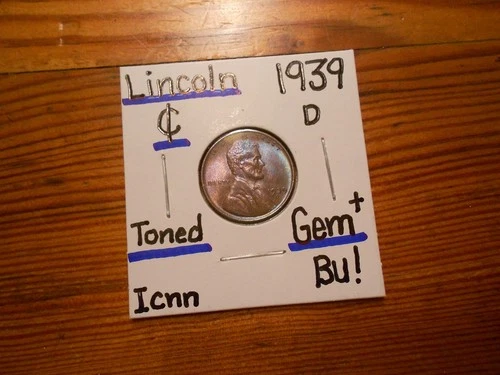 1939D Lincoln Cent Gem BU+ BEAUTY!!! PQ!!! Toning+++++++