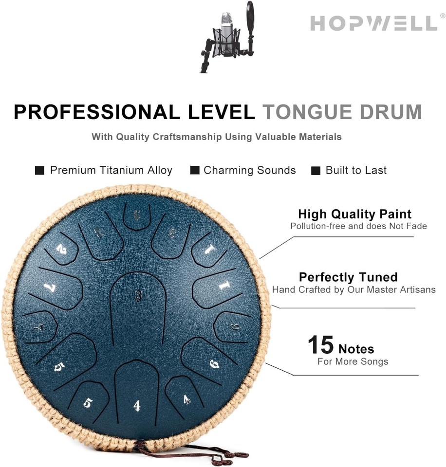 hopwell-14-d-major-steel-tongue-drum-15-notes-with-mallets-bag-ebay