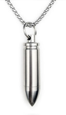 Small Pill Box Titanium Pill Fob Necklace Bullet Nitro Mini Waterproof Pill Hold