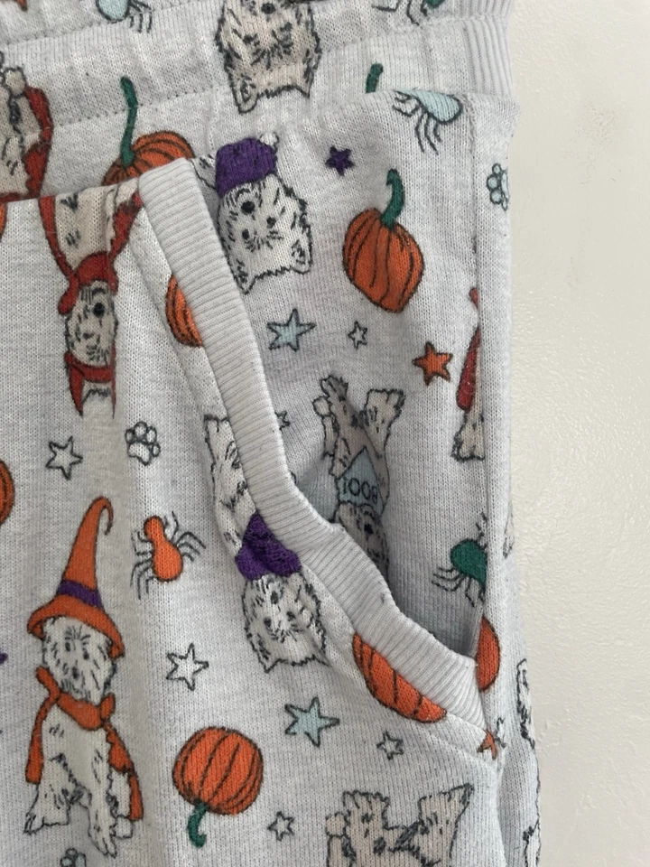 Jaclyn Intimates Mujer Lindo Perros Halloween Cintura Ajustable PJ Pantalones Beige S Foto 3 de 4