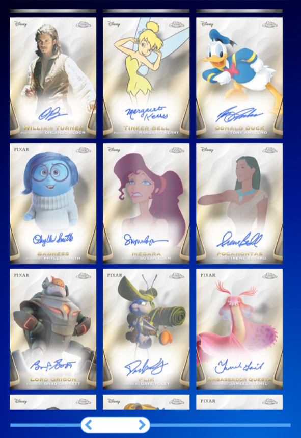Super Rare Set of 22 Topps Disney Collect 2025 Chrome Talent Signature SR SET