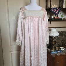 Vintage Christian Dior Pink Satin Lace Nightgown