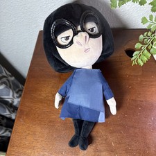 Disney Parks Pixar Edna Mode Plush Doll 12" The Incredibles 2 Stuffed Animal