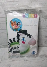 Intex Zebra Animal Split Ring Float Ages 3-6 25x21 Pool Summer Water Toy New 