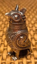 SHADOWBOX MINIATURE-BRASS CHINESE OWL FIGURINE