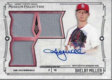 2015 Topps Museum Collection Signature Triple Jersey Auto Shelby Miller /199 BB