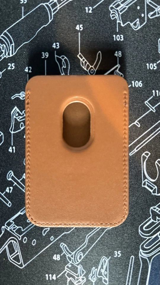 Tarjetero magnético ultrafino de imitación de cuero para iPhone 16 15 14 13 12 Foto 2 de 4