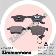 Bremsbeläge 23762.200.1 ZIMMERMANN für AUDI A6 C5 A6 C5 Avant A4 B6 Avant