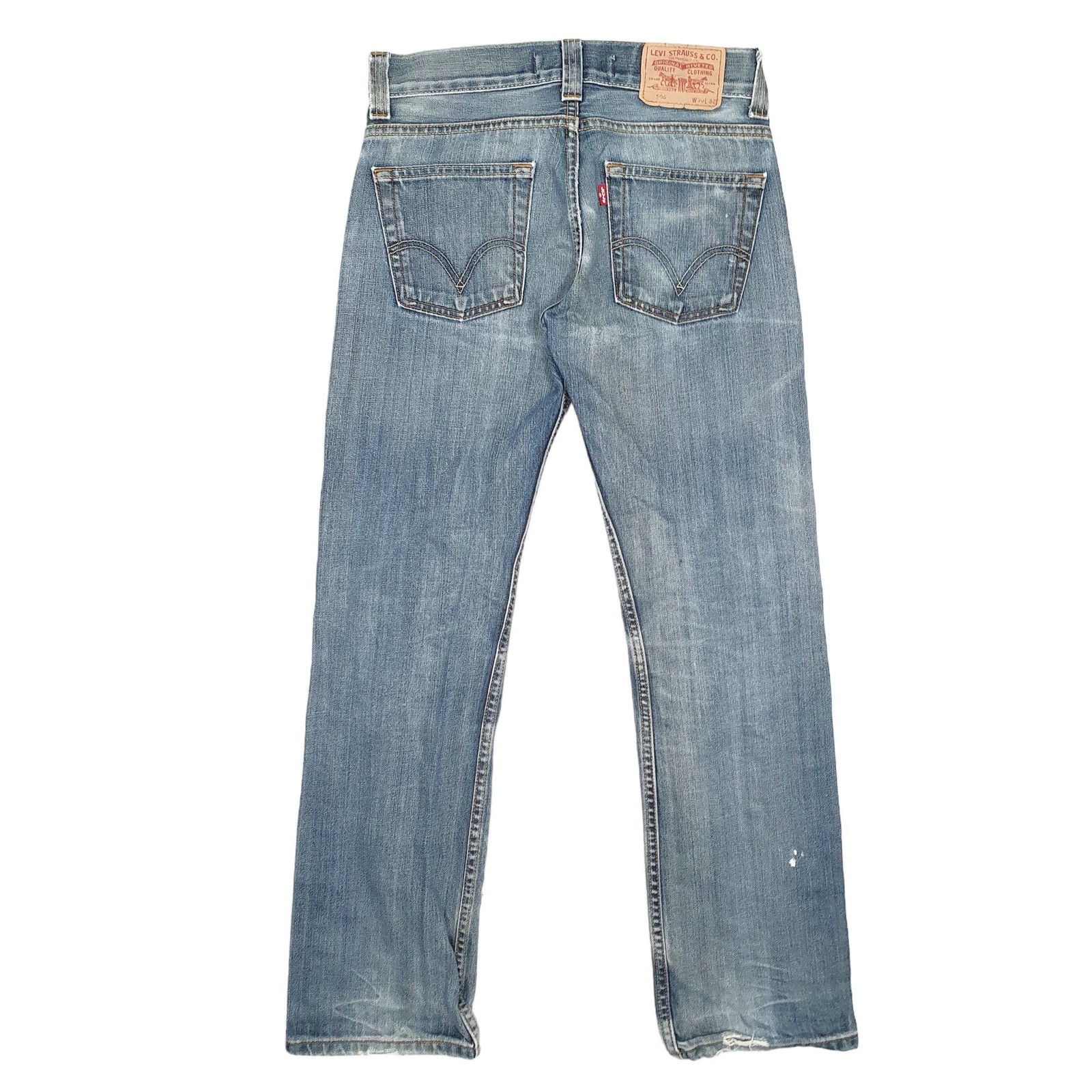 LEVIS 506 Jeans Straight Leg Blue Denim Trousers Mens W30 L32 image 3