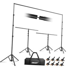 3-in-1 Backdrop Stand Kit 10x8.5 ft for Photography Studio, T 10x8.5ft Black