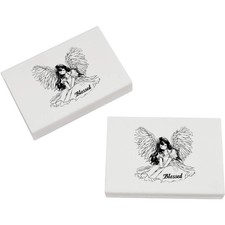 2 Radiergummis / Gummis "Gesegneter Engel" 45 mm (ER00044542)