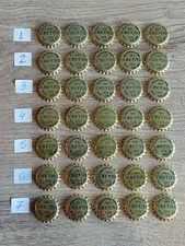#17 Soviet Era! Lot 5pcs New cork lined Beer Bottle Caps Kronkorken Chapas Tapon