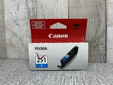 Genuine Canon 251C Cyan Ink Cartridge Factory OEM Brand New Sealed In Package