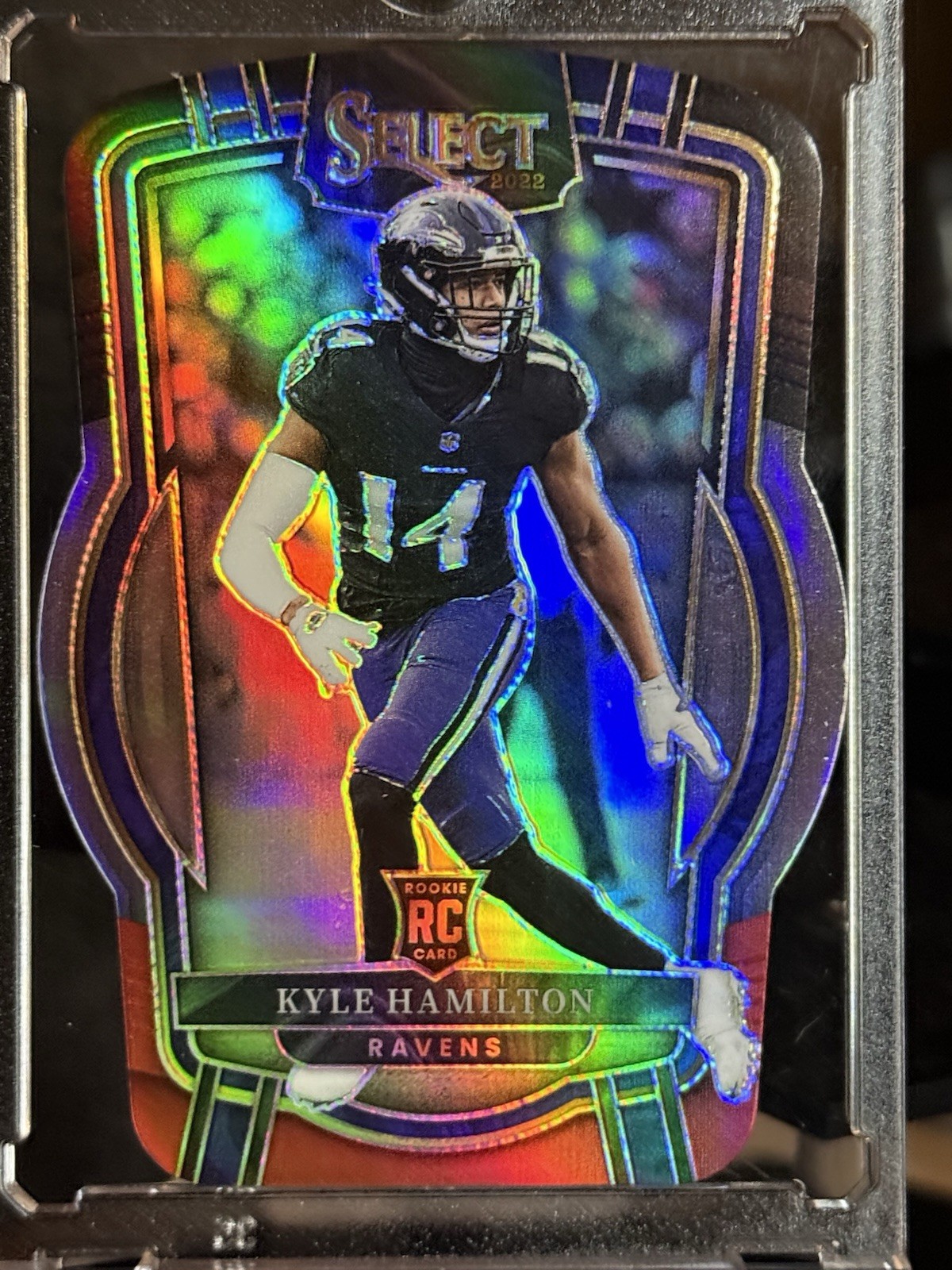 2022 PANINI SELECT #294 CLUB LEVEL DIE-CUT BLACK/RED PRIZM (RC/SP) KYLE HAMILTON