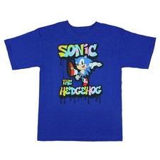 Sonic The Hedgehog Boys' T-shirt Power Kick Design Graphic Print Tee