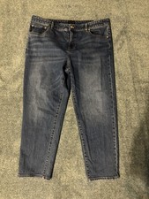 Medium Wash Denim Jeans 5-Pocket Design Button Zip Closure Blue Women