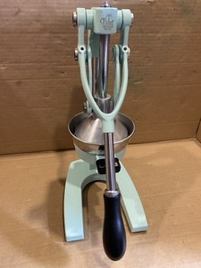 Palm Restaurant Commercial Cast Iron Manual Orange Juicer Teal
