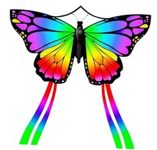 Butterfly Huge Kite for Kids and Adults Easy to Fly Single Line Rainbow